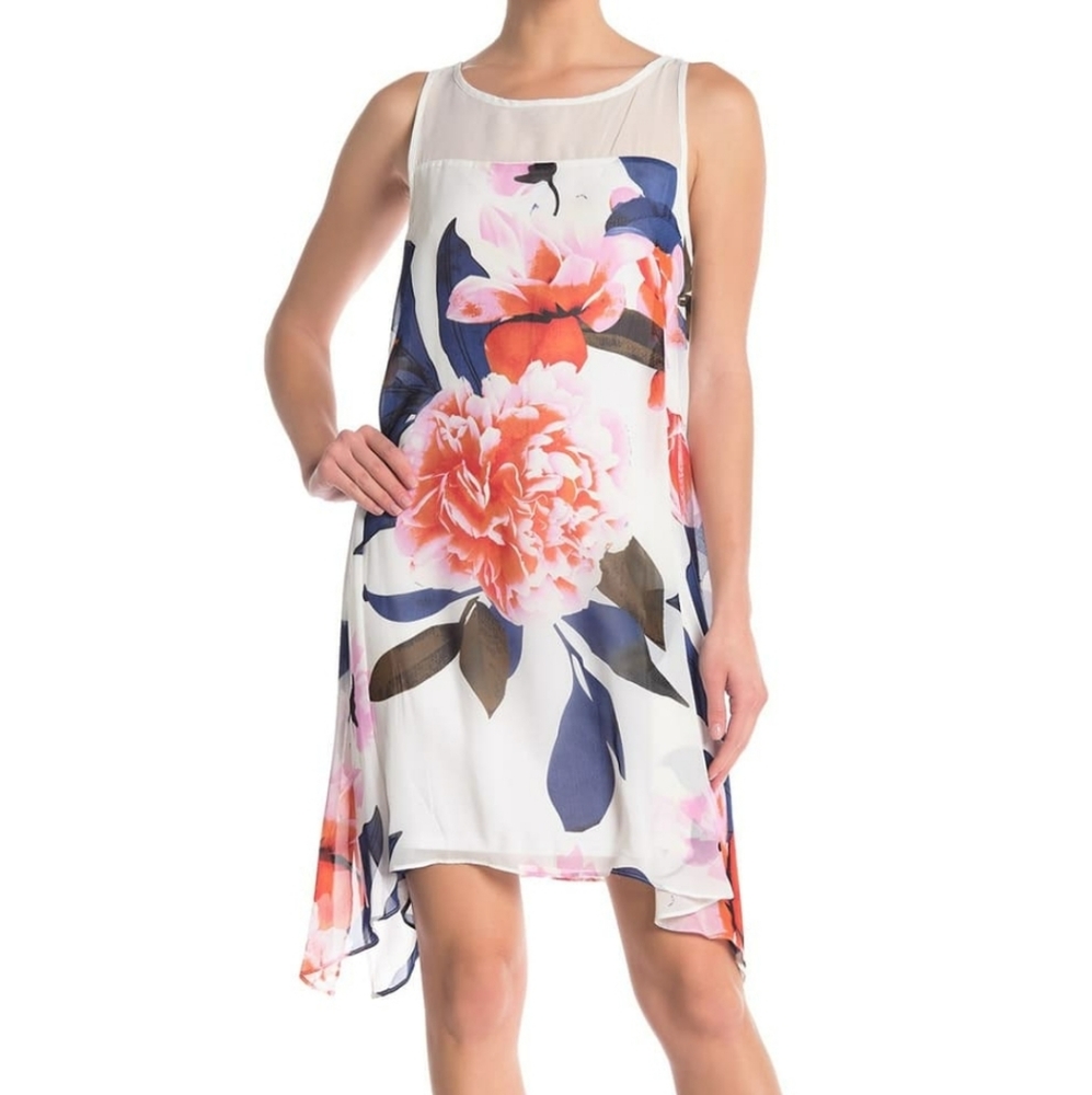 Summer floral lightweight sleeveless  slip-on dress in a size 6